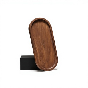 Handmade Wood Oval Serving Tray With Natural Finish For Kitchen Use Cast iron rice dish Kitchen cookware serving <b>Small</b> serving - Product Image 1