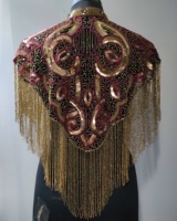 Vestido largo estilo egipcio con lentejuelas, bordado a mano, borlas y cuentas, brillante, transpirable, de malla, ecológico, talla única, estilo mandarín, para primavera, ODM