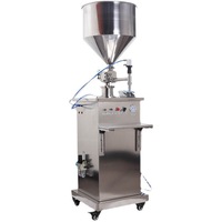 Machine de remplissage et de dosage verticale pour crèmes cosmétiques, sauces, confitures, miels, onguents, shampoings, lotions, liquides et eaux en flacons et seringues
