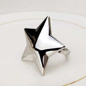 Anelli Portatovaglioli Bongo Super Star Eco-Friendly in Stile Americano Placcati Oro e <span class=keywords><strong>Argento</strong></span> per Feste Natalizie - Product Image 3