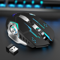 Souris de Jeu Sans Fil Keywin LED à Réponse Rapide 2.4G, Rechargeable 1600 DPI 7D, Rétroéclairage Respirant LED pour Grossiste