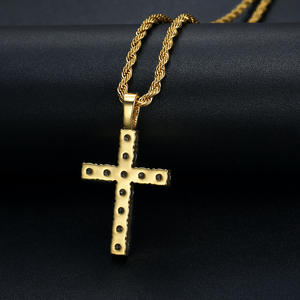 Hip Hop Iced Out CZ Zircon Religious <b>Cross</b> Waterproof 316L Pvd Stainless Steel Fashion Jewelry Pendant <b>Necklaces</b> <b>for</b> <b>Men</b> Women - Product Image 5