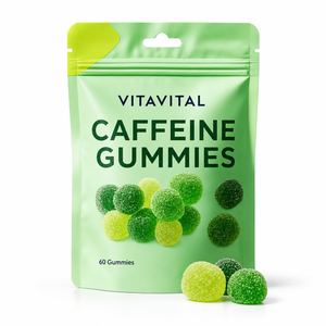 Gomitas de Cafeína, 60 Unidades, Energía Diaria y Apoyo a la Concentración, Marca Privada OEM, Fórmula Personalizada, Sin Azúcar, Suplemento Dietético - Product Image 1