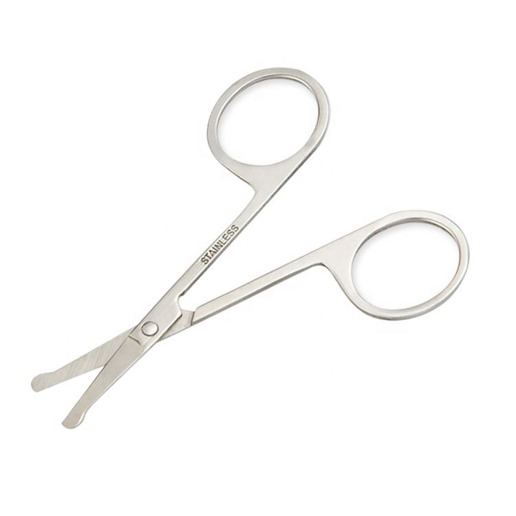 Профессиональные Мини-ножницы для бровей, персональные носовые ножницы для стрижки волос на лице, безопасные ножницы для ухода за ресницами и кутикулой с круглой головкой