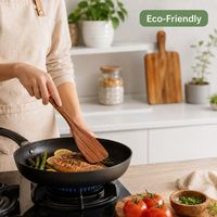 Ensemble de 6 ustensiles de cuisine en bois de teck, spatule, cuillère, louche en bois massif naturel, outils résistants à la chaleur pour poêle antiadhésive