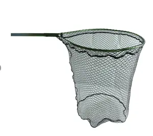 Round Hoop Fly Carp Fishing Landing Net With Aluminum Telescopic Pole