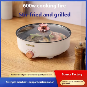 Xách tay mini điện rang Pan điện Ramen nồi nấu ăn nhanh đa chức năng không dính lớp phủ kim loại điện Chảo - Product Image 2