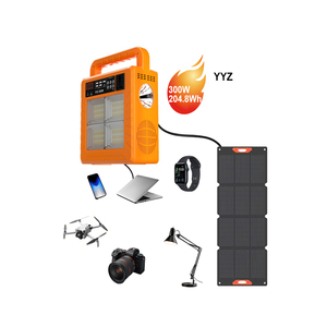 Generador Solar Portátil LiFePO4 de 300W y 204.8Wh con Diseño Compacto, MPPT, Luz LED, Altavoz Bluetooth, para Uso en Casa y Viajes - Product Image 1