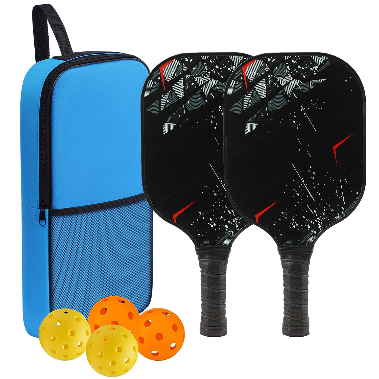 2 raquettes, 4 balles, 1 sac bleu [BQ179]