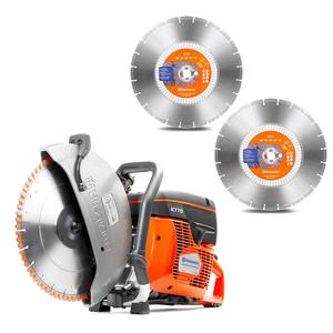 K770 14" 3.7kW Battery-<b>Powered</b> Concrete <b>Saw</b> 2-Pack 350mm Blade DIY Application OEM Supported - Product Image 3