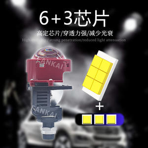 Fankai - Faros Delanteros LED para Automóvil con Proyector Bi-Xenón No Destructivo de 3 Pulgadas, Doble Lámpara, Luz Alta/Baja, Modificados H4H790059006 - Product Image 3