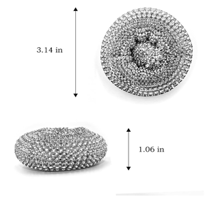 Lot de 10 éponges en acier inoxydable pour épurateur de laine en acier inoxydable, brosses de <span class=keywords><strong>nettoyage</strong></span> de cuisine utilisées comme outil de lavage efficace, vente en gros - Product Image 3