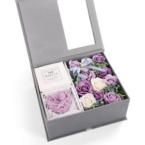 Artificial Flower New Year's Eve to send girlfriend pink Flip Valentine's Day <b>Gift</b> <b>Box</b> eternal flower soap flower Set - Product Image 4