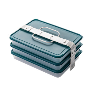 Yimei Dumpling Storage Box 3-Layer Airtight Freezer Container For Wontons Food Preservation - Product Image 4