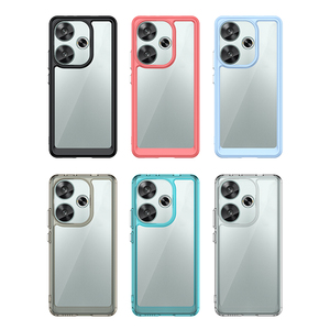 Para Xiaomi Poco F6 Clear Case, Candy Color Soft TPU Bumper + Hard Acrylic <span class=keywords><strong>2</strong></span> en 1 Funda de teléfono móvil a prueba de golpes para <span class=keywords><strong>Redmi</strong></span> Turbo 3 - Product Image 6