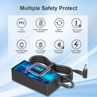 Chargeur d'ordinateur portable tout-en-un 65W pour HP 4,5 mm * 3,0 mm 19,5 V 3,33 A, adaptateur multi-protection pour une charge rapide et sûre, alimentation