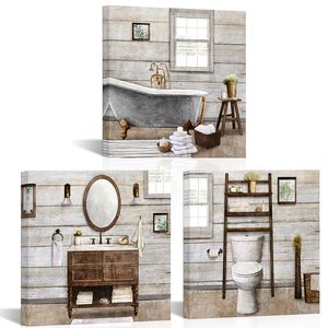 Arte visiva decorazione di arte della parete arte fattoria decorazione del bagno soggetto del bagno incorniciato bagno parete arte per Interior Design arredamento per la casa - Product Image 1