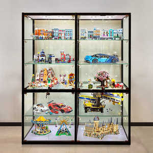 <span class=keywords><strong>Vitrine</strong></span> de profil en aluminium de boutique au détail <span class=keywords><strong>vitrine</strong></span> en verre verrouillable présentoirs bon marché à vendre - Product Image 6