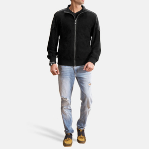 Fashionable Latest Style Winter <b>Leather</b> <b>Jacket</b> For Men Street Style Cheap Price Cowhide Zipper <b>Suede</b> <b>Leather</b> <b>Jacket</b> - Product Image 4