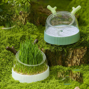 Kit de culture hydroponique minimaliste écologique de haute qualité Yun pour herbe à chat avec trou de drainage, pack de culture sans terre pour friandises à la catnip - Product Image 1