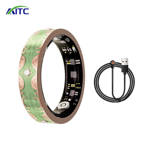 Bague connectée V10 : Suivi de santé 24h/24, fréquence cardiaque, oxygène sanguin, sommeil, VRC, 128 modes sportifs, étanche <span class=keywords><strong>5</strong></span> ATM, plusieurs tailles disponibles - Product Image 2