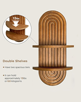 Étagère murale décorative personnalisée, étagère suspendue moderne pour plantes, étagères flottantes en bois pour la maison, salle de bain, chambre à coucher, salon