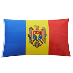 Manufacturer Wholesale High Quality 100% Polyester Custom Made Moldova Flag