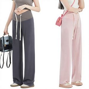 <span class=keywords><strong>Pantalon</strong></span> de <span class=keywords><strong>grossesse</strong></span> pour le printemps et l'été, en maille légère, coupe décontractée, <span class=keywords><strong>taille</strong></span> <span class=keywords><strong>basse</strong></span>, jambe droite, tendance, avec coutures apparentes - Product Image 1