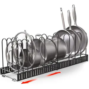 Multi-Funtion Pot Pan Opbergrek 5 Lagen Pot Koekenpan Deksel Opbergrek Organizer Keuken Kookgerei Houder Pannen Houder