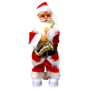 ตุ๊กตาซานตาคลอสแบบไฟฟ้าสำหรับเด็ก, ของเล่นสำหรับร้องเพลงและเต้นรำ2023ซานตาคลอสตกแต่งในร่ม