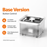 Fontaine à eau automatique pour chats et chiens, 3W, sans fil, avec pompe, bol en acier inoxydable, certifiée CE FCC RoHS, OEM ODM