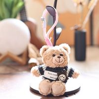 Porte-clés ours en peluche mignon en forme de pull, pendentif de sac en peluche doux, poupée ours de dessin animé, cadeau pour la décoration de sac à dos