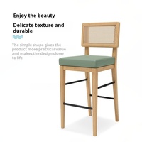 Chwari Chairs en bois massif simple et moderne au meilleur prix en rotin naturel pour restaurant bar