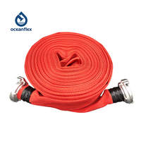 Oceanflex SF11-008 15M Tuyau d'incendie rouge en PVC 8Bar Équipement de lutte contre l'incendie pour la protection contre l'incendie urbain et l'irrigation agricole