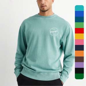 Sudadera Deportiva Personalizada de Alta Calidad, Estilo Urbano, Felpa Francesa, Color Sólido, Primavera, Liso Teñido, Manga Larga, Cuello Redondo Bordado - Product Image 1