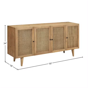 Living Room Furniture Natural <strong>Rattan</strong> Side Storage Cupboard Modern <strong>TV</strong> Table <strong>Units</strong> Hot Sale - Product Image 6