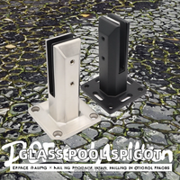 Accessoires de rampe d'escalier extérieure modernes en acier inoxydable pour projets commerciaux, pour balcon, hôtel, villa, jardin et pièces en verre