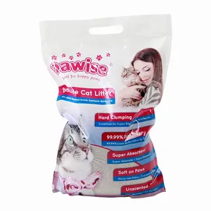 Pawiseハードクランピング99.99% ほこりのないベントナイト猫砂超吸収性足に柔らかい無香料の猫砂