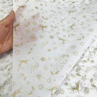 Vente en gros d'emballage de papier de soie personnalisé rouleau de papier d'emballage floral cadeau impression personnalisée papier d'emballage floral de Noël