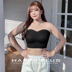 Sujetador Runqi sin tirantes, antideslizante, copa grande, talla grande, color negro sólido, nailon, lavable a máquina - Product Image 4