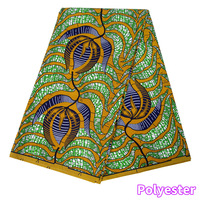 Kain Brokat Batik Bermotif Dua Sisi Gaya Afrika Bahan 100% Poliester Disikat untuk Gaun Wanita DIY