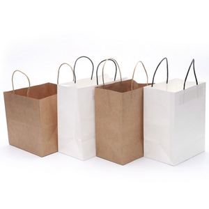 Bolsas de Papel Kraft Marrón para Llevar Comida, Biodegradables, para Restaurantes de Comida Rápida, Personalizadas con Impresión, para Tiendas - Product Image 2