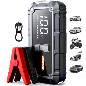 3200アンプカーバッテリージャンプスターターパワーバンクオートバイ用LEDライトエアポンプ付きリチウムバッテリー付き - Product Image 1