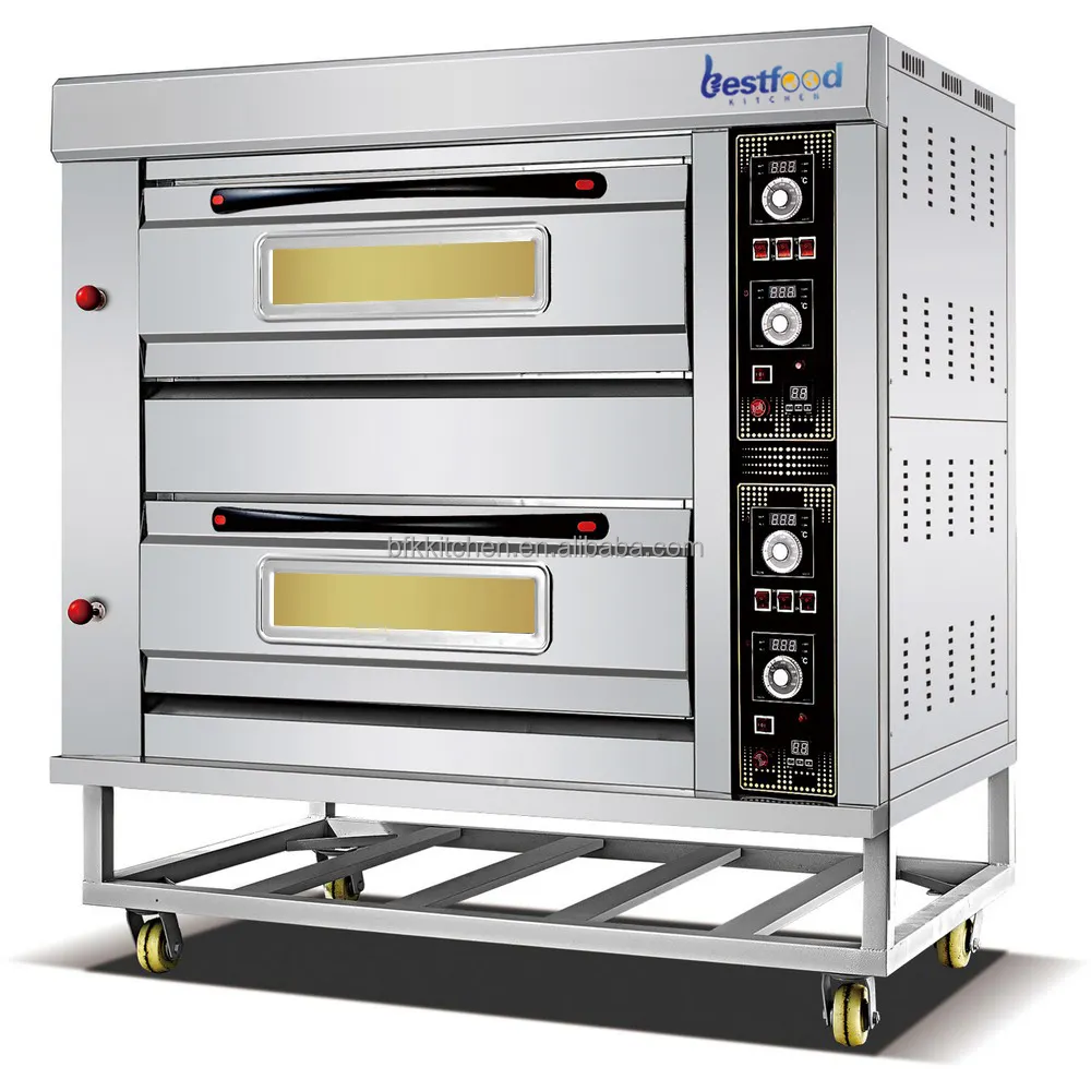 Industriële Gas Brood Bakken Oven/2-Deck 4-Lade Hete Lucht Roterende Oven Voor Brood Maker Machine