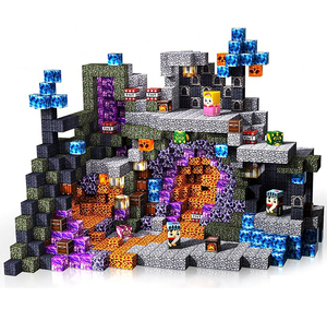 300 piezas 2,5 cm 2,0 cm Custom <span class=keywords><strong>Mine</strong></span> World bloques de construcción magnéticos juego de cubos magnéticos juguetes con imán fuerte - Product Image 5