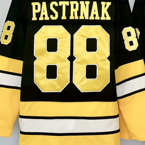 Готовый к отправке Бостон Давид пастрнак черный альтернативный 100-летний юбилей лучшего качества сшитая Национальная хоккейная Майка - Product Image 1