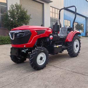 Tracteur agricole à roues 4x4 de 70 CV de fabrication chinoise avec système de freinage pneumatique (rouge, machine agricole à haut niveau de sécurité) - Product Image 1