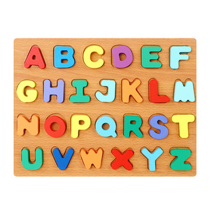 Puzzle 3D in Legno Educativo Montessori, Gioco di Abbinamento Lettere per Bambini - Product Image 1
