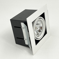 Rendu des couleurs élevées Spot LED moderne fer plafond Downlight Anti-éblouissement Cob Grille intégrée tasse profonde rendu des couleurs élevées