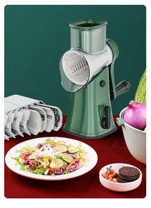 Hot Sale <b>Multifunctional</b> Rotary CheeseGrater <b>Vegetable</b> Slicer Stainless Steel Blades Manual Kitchen Accessories <b>Vegetable</b> Slicer - Product Image 3